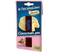Decorì, Ciococream Pen con Cacao, per scrivere decorare e farcire i tuoi dolci. Confezione da 25g (1 pezzo)