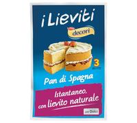 Decorì Lievito Pan di Spagna Istantaneo con Lievito Naturale e Vaniglia Bourbon - Ideale per Torte Alte e Soffici - Senza Glutine - 1 Confezione da 3 Bustine da 18g