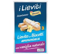 Decorì | Lievito per Biscotti, Lievito Istantaneo Ammoniaca per Biscotti con Estratto Naturale di Vaniglia | Confezione da 24 gr