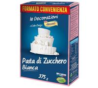 Decorì, Pasta di Zucchero Bianca, ideale per la copertura di dolci e per modellare le tue creazioni. Confezione 375g (6 pezzi)