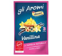 Decorì | Vanillina Aroma per Dolci con Vaniglia Naturale, Ideale per Preparazioni Dolci | Confezione 24 gr (3 Buste da 8gr)