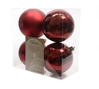 Decoris, 22168, Palline natalizie, infrangibili, miste lucide e opache, Rosso (Rot)