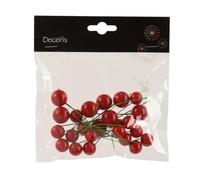 Decoris Decorazioni natalizie a forma di bacche, 2 x 8 cm, in schiuma, set