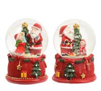 Decoris Mini palla di neve in vetro, 6,5 cm, Babbo Natale, rosso, 1 pezzo | Sfera da agitare, scena natalizia, decorazione invernale, decorazione da tavolo, pensierino per Natale, decorazione natalizia