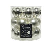 Decoris Palline di Natale in vetro, 4 cm x 18 pezzi, piccole palline per albero di Natale