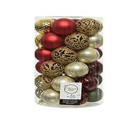 DECORIS Set di palline di Natale in plastica, 6 cm x 37 pezzi, infrangibili, colori assortiti