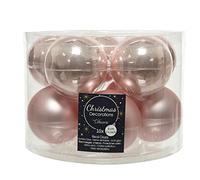 Decoris Sfera di Natale in Vetro, Rosa Cipria, 6 cm