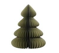 DECORAZIONE ALBERO DI NATALE IN CARTA NIDO D'APE VERDE H.60X48CM