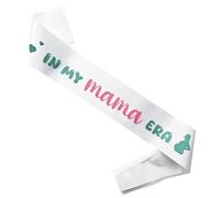 Decorit Fascia in My Mama Era per baby shower, perfetta per neomamme, future mamme, annuncio di gravidanza, ragazzo o ragazza, rosa o blu, decorazioni per rivelare il genere, bianco