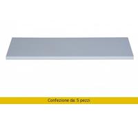 Decorlegno Set 5 Mensole in Truciolare 'Amica' 80 x 20 x 1,8 Bianca - 276/10