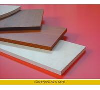 Decorlegno Set 5 Mensole Squadrate Noce cm 100x20x1,8 - 401/21