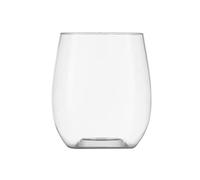 DECORLINE - 24 Bicchieri da vino in plastica Rigida senza stelo - set da 24 - Eleganti, Resistenti e Riutilizzabili, Infrangibili senza BPA per vino rosso e bianco - Trasparenti
