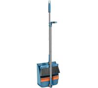DECORN Broom And Dustpan Set for Home, Long Handle 180 Degree Rotating Broom, Paletta Verticale con Denti a Pettine per la Cucina della Stanza, l'ingresso dell'ufficio,Blu