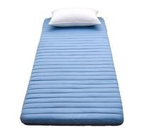 DECORN Materasso a pavimento, singolo, ispessito, 5 cm, morbido,portatile, arrotolabile, letto pieghevole, per casa e campeggio (blu, 80 x 190 cm)