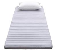 DECORN Materasso a pavimento, singolo, ispessito, 5 cm, morbido,portatile, arrotolabile, letto pieghevole, per casa e campeggio(grigio, 80 x 190 cm)