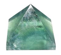 DECORN Piramide di Cristallo di Fluorite Verde, Torre energetica in Pietra curativa Naturale per Meditazione, energia Reiki, bilanciamento dei Chakra, Decorazioni per la casa,40mm