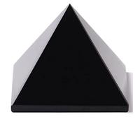 DECORN Piramide di Cristallo di Ossidiana Nera Naturale Generatore di energia con Pietre curative intagliate a Mano Figurina piramidale per la Decorazione della casa Chakra Reiki,12cm/4.7"L