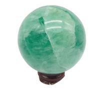 DECORN Sfera di Cristallo in Quarzo a Fluorite Verde con Supporto Cristalli di guarigione Sfera Sfera Decorativa Gemma Decorazione per la casa della Stregoneria di Meditazione,150mm