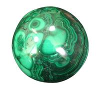 DECORN Sfera di Cristallo Verde Malachite Natural Healing Gemstone Ball Sculpture Figurine con Supporto per la casa Decor Meditazione energia Chakra guarigione,Malachite,Diameter 2.8"
