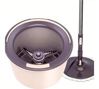 DECORN Sistema Spin Mop e Secchio, Mop in Microfibra autopulente, Design Compatto, Testa del mocio Rotante a 360° per Legno Duro, Laminato, Marmo, Piastrelle e pareti