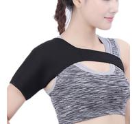 DECORN Supporto per Le Spalle Sportive e Manica a Compressione per Uomini e Donne - Involucro della Manica Elastica per Supporto per la Cuffia dei rotatori Strappati, Insieme di 2,Nero