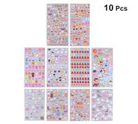 DECORNIJIA 10 Fogli Adesivi Autoadesivi Cartoon Colorati per Scrapbooking Decorazione Casa Animali e Lettere