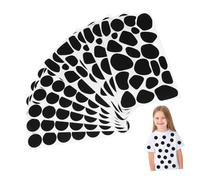 DECORNIJIA 10 Fogli Adesivi in con Pois e Irregolari Tondi Autoadesivi in Tessuto per Adesivi in Resistenti e Delicati per Maglie Cappelli e Borse