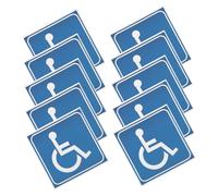 DECORNIJIA 10 pezzi Adesivi per Disabili Simbolo per Veicoli e Accessibili e Resistente AI Graffi per Accessibilità