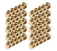 DECORNIJIA 10 pezzi Barra Messa in Rame Morsettiera Distribuzione Elettrica Resistente Ossidazione per Quadro e Scatola di Distribuzione