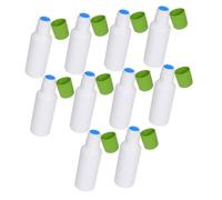 DECORNIJIA 10 Pezzi Flaconi con Testa in Bottiglie Dosatrici Ricaricabili in Plastica per Oli Essenziali Cosmetici Laboratorio con Applicatore in per Applicazioni Precise
