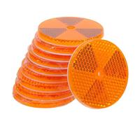 DECORNIJIA 10 Pezzi Riflettori Rotondi Plastica per Sicurezza Stradale e Vialetti Catarifrangenti Resistenti e Impermeabili per Auto Rimorchi Biciclette e Cancelli Montaggio Facile con Viti