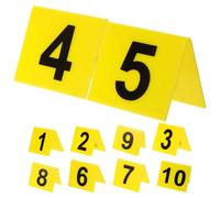 DECORNIJIA 10 pezzi Segnaposto Tavolo Acrilico Doppia Faccia Riutilizzabili Numeri per Ristorante Banqueting Feste e Eventi con Marcatori Scena Crimine Resistente e Sicuro Dimensioni