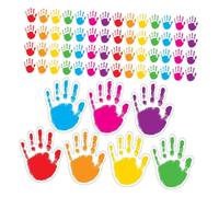 DECORNIJIA 100 Pezzi Cartoncini Mano Colorati per Lavagna e Bacheca Adesivi Scrivibili per Decorazioni Classroom Fai da Te per Scuole e