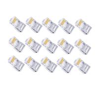 DECORNIJIA 100 pezzi Connettori Cata Passanti Perforati per Ethernet Intrecciati Plug Modulare di Rapido da Crimpare e Compatto per Cablaggio Professionale