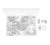 DECORNIJIA 100Pezzi Metallo Set Polsini per Accessori Alla Moda per Donne e Ragazze per Feste Matrimonio e Cosplay Design