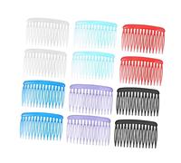 DECORNIJIA 12 Pezzi Pettini Laterali per Chioma in Plastica 7X4X0,2Cm Comodi da Indossare Stile Vintage per Donne e Ragazze Applicazione Quotidiana e Fai da Te