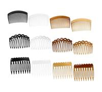 DECORNIJIA 12pezzi Pettini Laterali in Plastica Per Alla Francese Pettini Torsione Per Chignon e Acconciature Da Sposa Denti Accessori Per e Ondulati