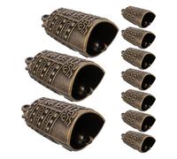 DECORNIJIA 16 Pezzi Campanelle Decorative in Rame Dorato Anticato Ciondolo a Forma di Campana e Motivo Drago, Piccoli Ciondoli Feng Shui per Decorazioni Porta, Artigianato e