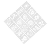 DECORNIJIA 16 Pezzi Stencil Grandi per Pareti con Design Floreali Disegnati Mano Riutilizzabili per Pittura Creativa Decorazione Te e Artigianato per Tutte Le età