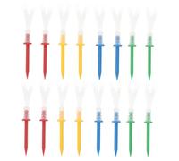 DECORNIJIA 16 Tee Golf Professionali in Plastica e Resistente Colpi Tee Misti Colori per Maggiore Distanza e Precisione Colore Casuale