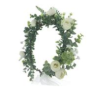 DECORNIJIA 1pezzi Coroncina Da Sposa Bianco Accessorio Elegante Per Matrimonio e Feste Cerchietto Per Decorato Con Fiori Per Cerimonie e Prestazioni Teatrali Leggero e Comodo Da Indossare