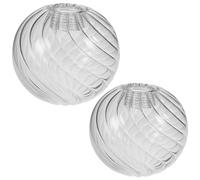DECORNIJIA 2 Pezzi Bubble Glass Globe Lamp Shades Rotating Spherical Replacement For Pendant Lights And Chandeliers Glass Dome Covers For Soft Ambient Illumination