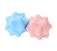 DECORNIJIA 2 Pezzi Palline Massaggio Manuale per Riflessologia Piedi Silicone Antiscivolo per Terapia Fasciale Profonda Rilassamento Muscolare e Recupero Corpo Colori Rosa e Blu