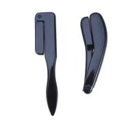 DECORNIJIA 2 Pezzi Pettine Pieghevole per Sopracciglia e Ciglia con Manico in Plastica Denti in Acciaio Resistenti Strumento per Rifinire e Separare Ciglia Facile e Portatile