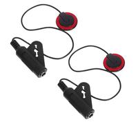 DECORNIJIA 2 pezzi Pickup Piezo Acustico per Chitarra e Ukulele con Adesivo Autoportante senza Foratura Trasduttore Contatto per Violino Mandolino Banjo Regolazione Eq Portatile per Audio
