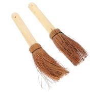 DECORNIJIA 2 pezzi Spazzola per Piatti in Legno con Setole Resistenti e Non Graffianti Pennello per Pulizia Pentole Padelle Lavello e Superfici Cucina Ecologico e Leggero