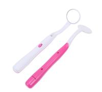 DECORNIJIA 2 Pezzi Specchio con Luce LED Antiappannamento da Ergonomico in Abs Resistente per Ispezione Professionale e Cura Orale Precisa