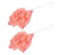 DECORNIJIA 2 pezzi Spugne da Bagno Morbide Palline Esfolianti per Doccia con Rete Morbida Design Appeso Salva Spazio per Pulizia Completa del Corpo