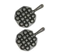DECORNIJIA 2 Pezzi Stampo per Polpette in Ghisa Teglia Antiaderente per Polpo e Lumache Accessorio da Forno e Bbq Ergonomico Adatta e Lavastoviglie