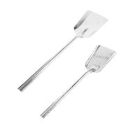 DECORNIJIA 2 pezzi Strumento per Cenere in Metallo Spesso Piccolo e Grande per Rimozione Fuliggine Caminetti e Pulizia Braci Utensile Compatto e Portatile per Casa e Campeggio